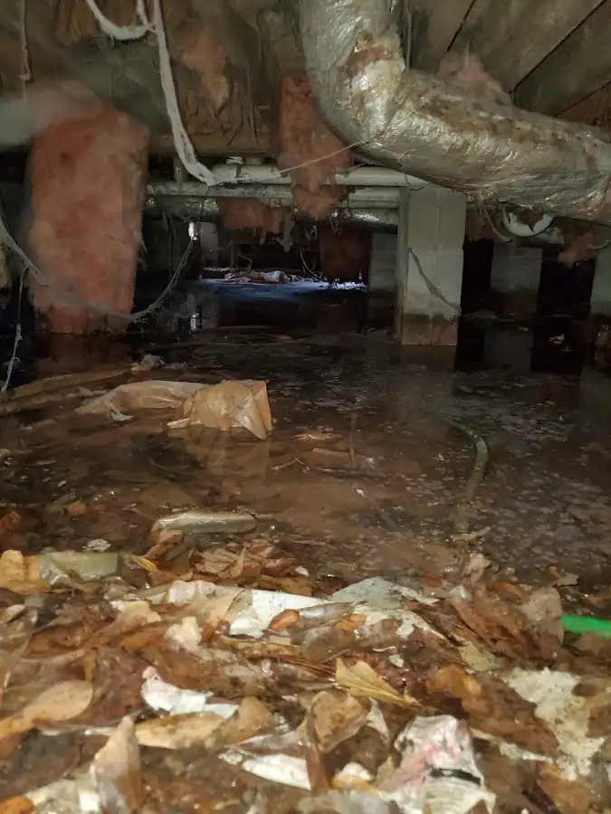 Crawl space flood assessment for Commercial Water Damage Restoration in San Juan