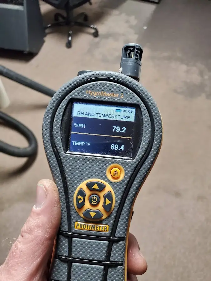 Moisture meter humidity assessment for Fire & Smoke Damage Restoration in San Juan