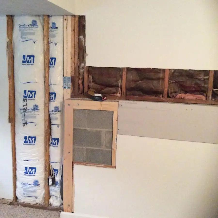 Wall insulation replacement during Basement Flood Cleanup in San Juan